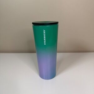 Starbucks 2022 Green Purple Ombre Gradient Stainless Steel Tumbler 24oz Cold Cup